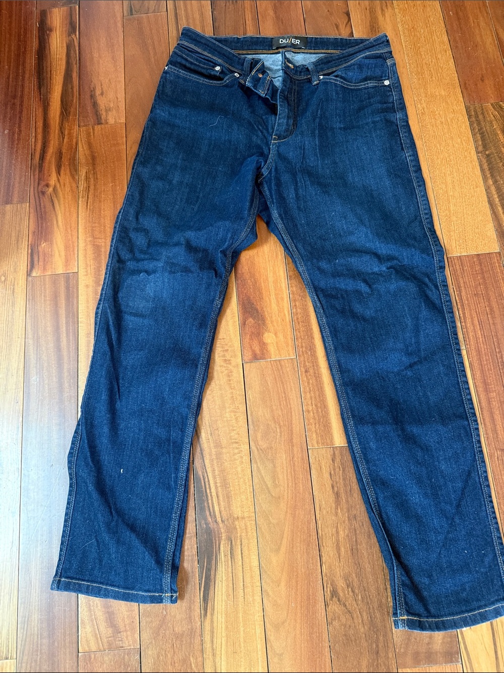 DU/ER Straight-Leg Men's Jeans in Deep Indigo